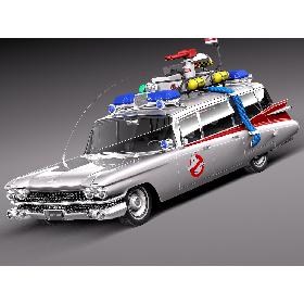 3D ECTO-1 Ghostbusters car model